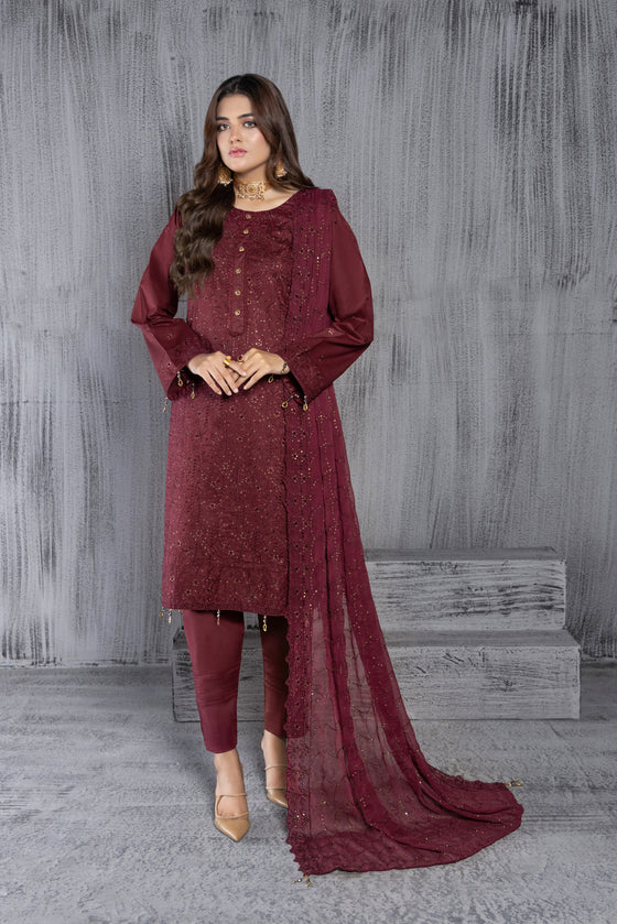 ULFAT CHAPTER 2 CHIKANKARI EDIT - 3PC UNSTITCHED
