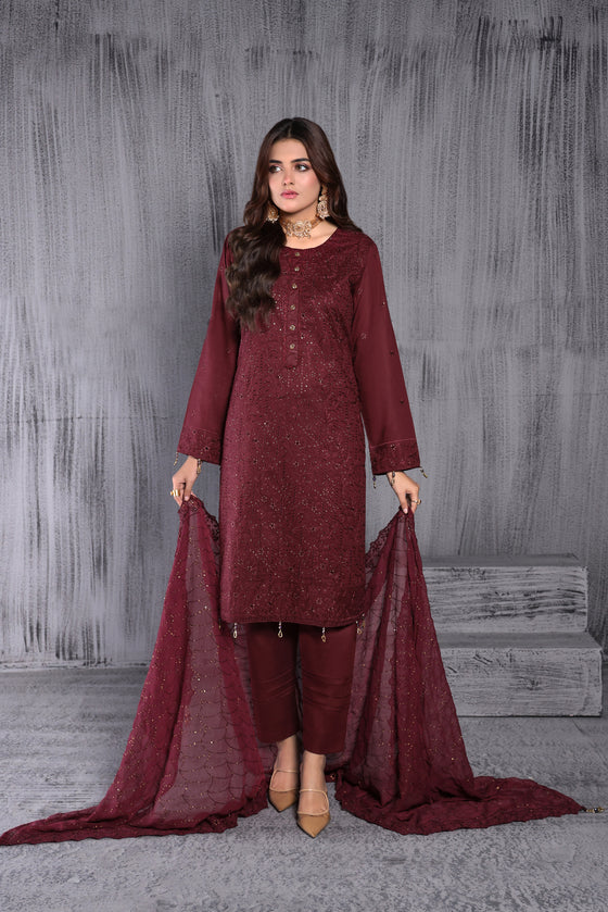 ULFAT CHAPTER 2 CHIKANKARI EDIT - 3PC UNSTITCHED