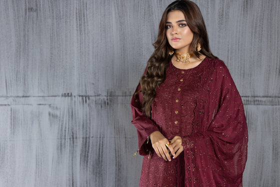 ULFAT CHAPTER 2 CHIKANKARI EDIT - 3PC UNSTITCHED