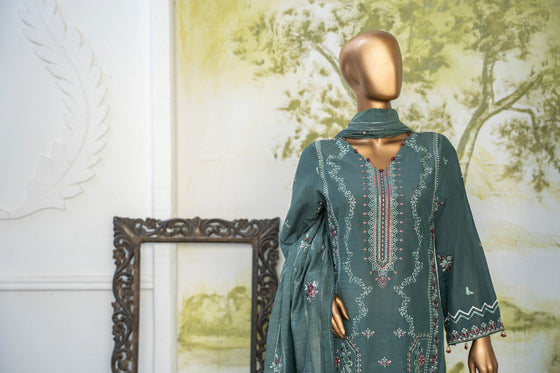 Zarin -Unstitched-3Pc Embroidered Cotton Suit