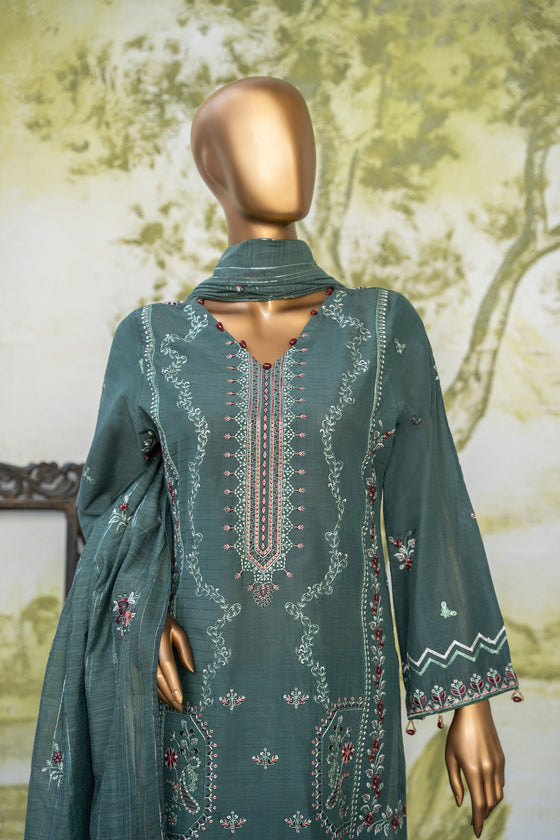 Zarin -Unstitched-3Pc Embroidered Cotton Suit