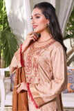 3PC Embroidered Staple Broshia Cotton -Unstitched