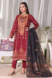 3PC Embroidered Staple Broshia Cotton -Unstitched