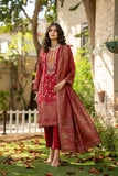 Unstitched - 3pc Embroidered Multi jacquard broshia suit