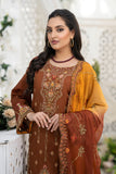 Unstitched-3Pc Embroidered Cotton  Suit