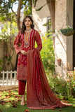 Unstitched - 3pc Embroidered Multi jacquard broshia suit