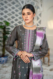 AIK ARZOO. Unstitched-3Pc Embroidered Cotton Suit