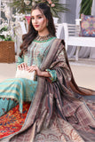 3PC Embroidered Staple Broshia Cotton -Unstitched