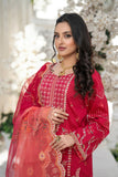 Unstitched-3Pc Embroidered Cotton  Suit