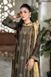 AIK ARZOO. Unstitched-3Pc Embroidered Cotton Suit