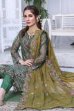 Unstitched - 3 Pc Luxury Embroidered Organza Suit