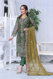 Unstitched - 3 Pc Luxury Embroidered Organza Suit