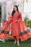 3PC Embroidered Staple Broshia Cotton -Unstitched