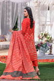 3PC Embroidered Staple Broshia Cotton -Unstitched