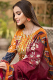Digital Printed Lawn -3pc Unstitched - Golden